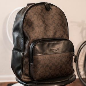 COACH MEN'S LARGE HOUSTON LEATHER BACKPACK BAG